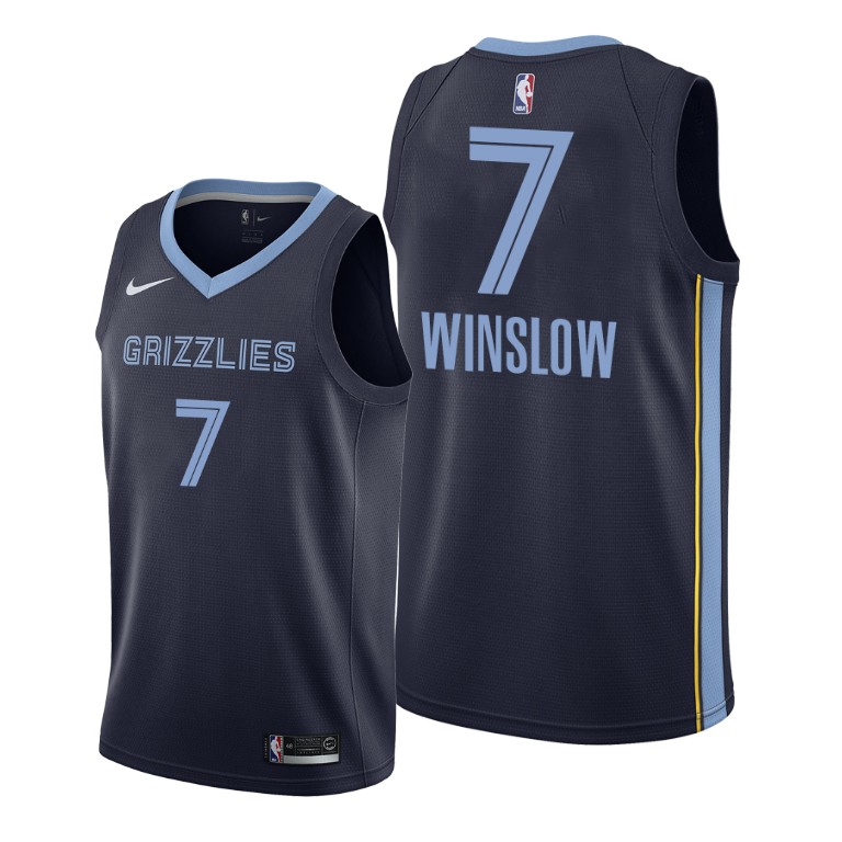 Justise Winslow Memphis Grizzlies #7 2019-20 Icon Navy Jersey