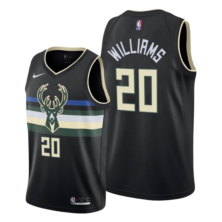 Marvin Williams Milwaukee Bucks #20 2019-20 Statement Black Jersey