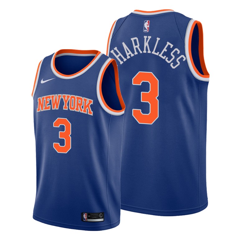 Maurice Harkless New York Knicks #3 2019-20 Icon Royal Jersey