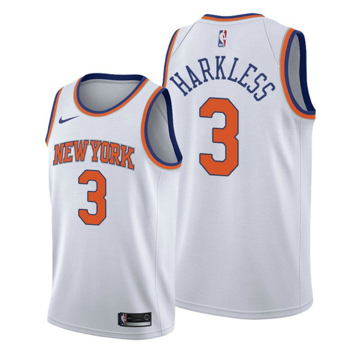 Maurice Harkless New York Knicks #3 2019-20 Association White Jersey Maurice Harkless New York Knicks #3 2019-20 Association White Jersey