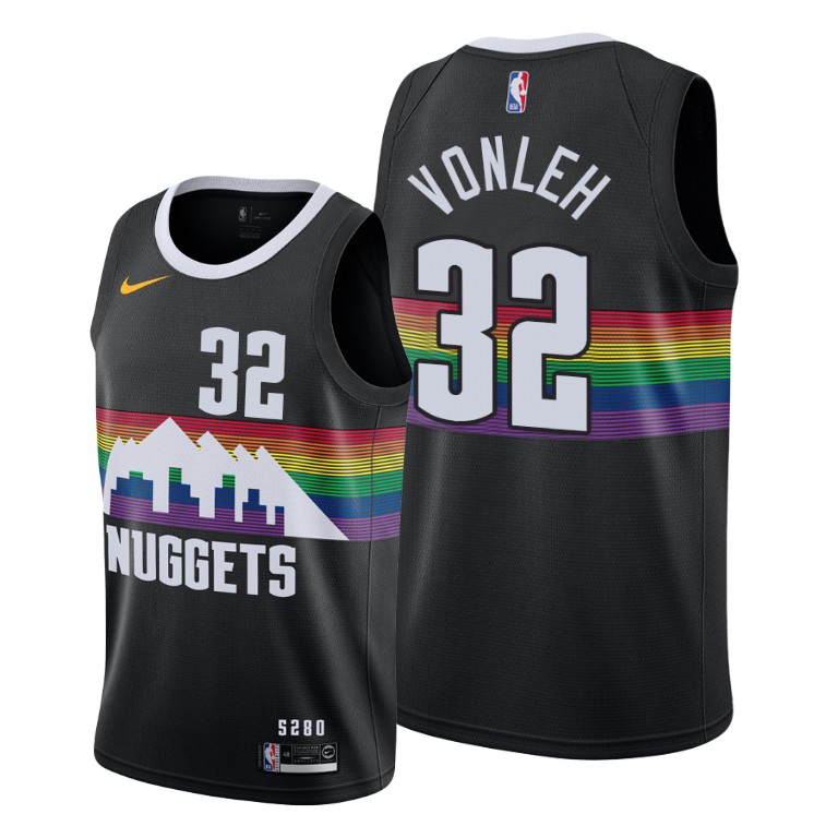 Noah Vonleh Denver Nuggets #32 City Black Jersey With 2023 NBA finals patch 