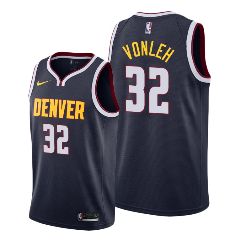 Noah Vonleh Denver Nuggets #32 Icon Navy Jersey With 2023 NBA finals patch 