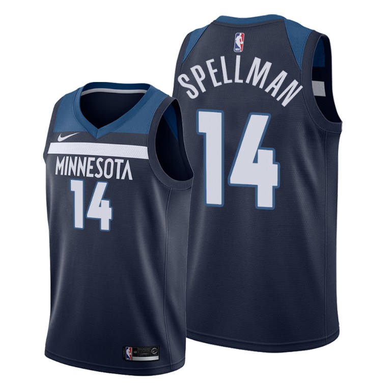 Omari Spellman Minnesota Timberwolves #14 2019-20 Icon Navy Jersey