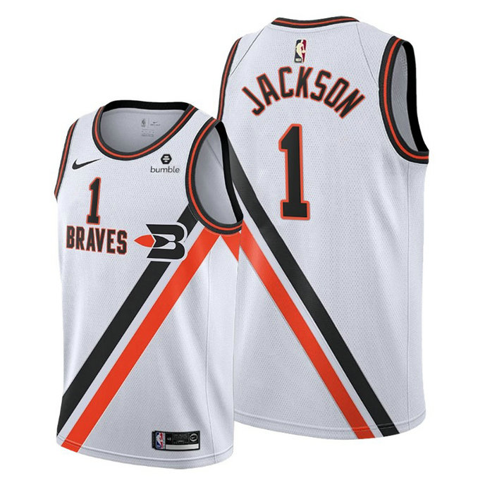 Reggie Jackson Los Angeles Clippers #1 2019-20 City White Jersey Reggie Jackson Los Angeles Clippers #1 2019-20 City White Jersey