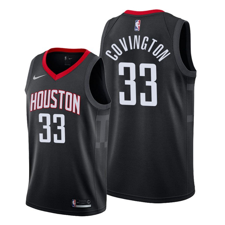 Robert Covington Houston Rockets #33 2019-20 Statement Black Jersey Robert Covington Houston Rockets #33 2019-20 Statement Black Jersey