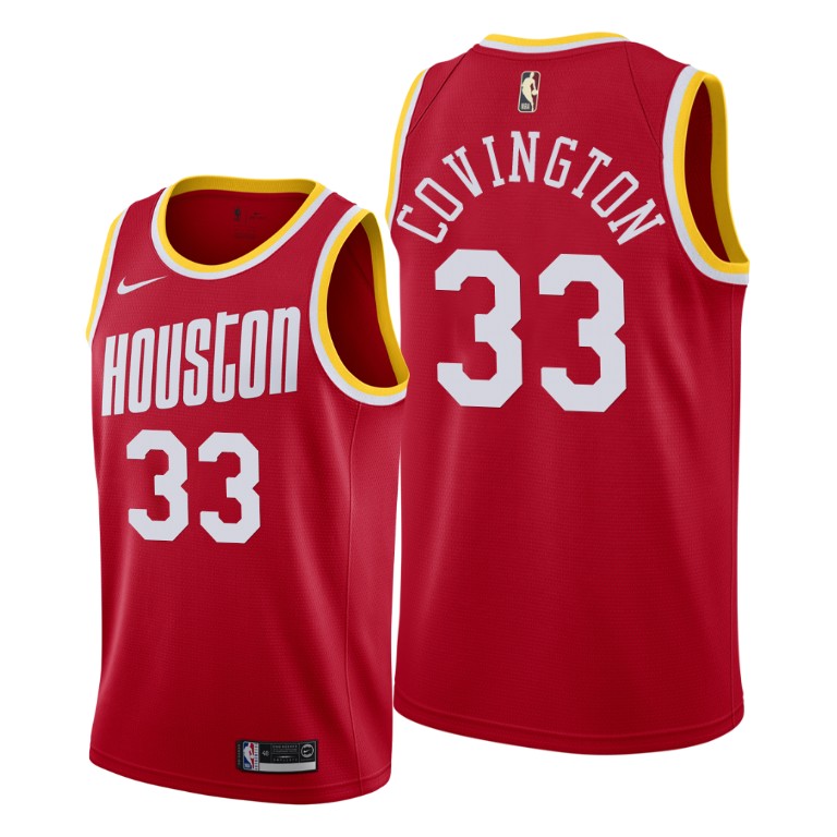 Robert Covington Houston Rockets #33 2019-20 Classic Red Jersey Robert Covington Houston Rockets #33 2019-20 Classic Red Jersey