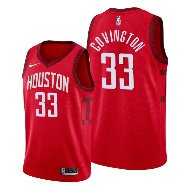 Robert Covington Houston Rockets #33 2019-20 Earned Red Jersey Robert Covington Houston Rockets #33 2019-20 Earned Red Jersey
