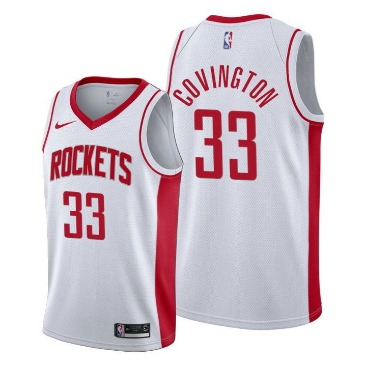 Robert Covington Houston Rockets #33 2019-20 Association White Jersey Robert Covington Houston Rockets #33 2019-20 Association White Jersey