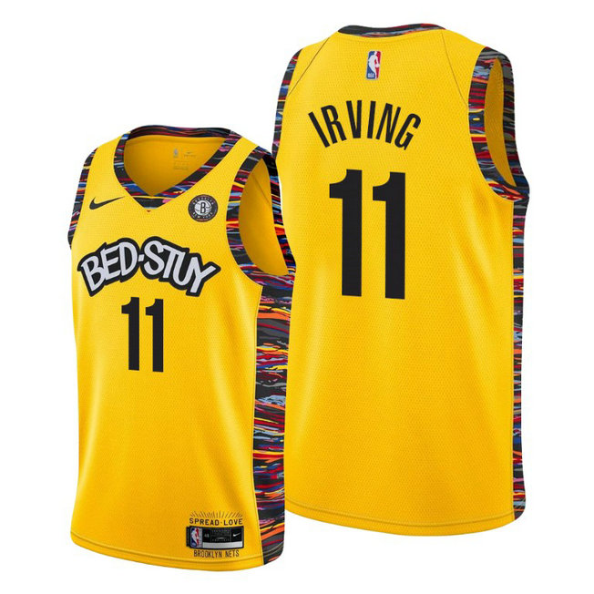 Kyrie Irving #11 Brooklyn Nets 2020 City Biggie Yellow Jersey