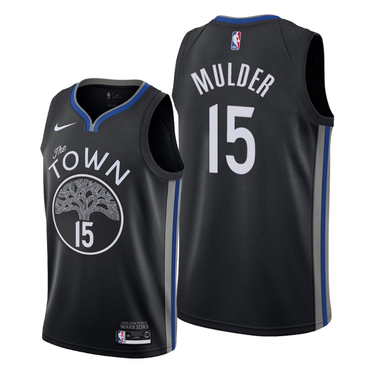 Mychal Mulder Golden State Warriors #15 2020 City Black Jersey Mychal Mulder Golden State Warriors #15 2020 City Black Jersey
