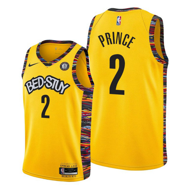 Taurean Prince #2 Brooklyn Nets 2020 City Biggie Yellow Jersey Taurean Prince #2 Brooklyn Nets 2020 City Biggie Yellow Jersey