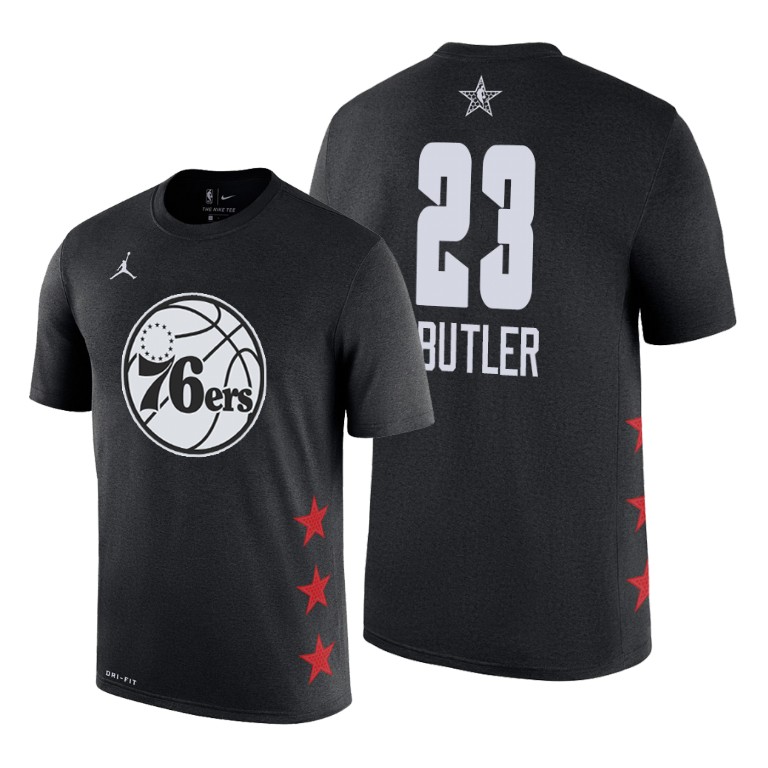 Philadelphia 76ers Jimmy Butler 2019 All-Star Game Name & Number Black T-Shirt Philadelphia 76ers Jimmy Butler 2019 All-Star Game Name & Number Black T-Shirt