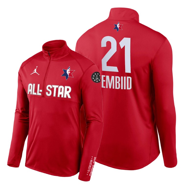Philadelphia 76ers Joel Embiid 2020 NBA All-Star Game Eastern Conference Red Jacket