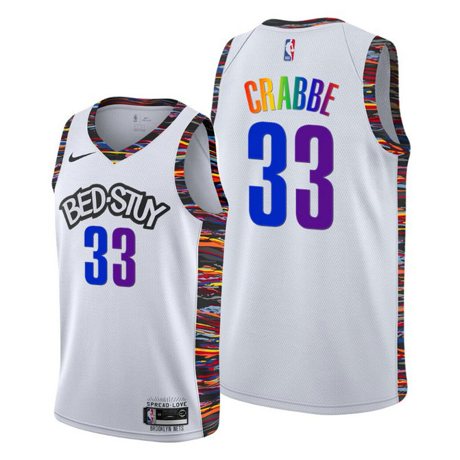 Allen Crabbe Brooklyn Nets LGBTQ Pride Night 2020 City White Jersey