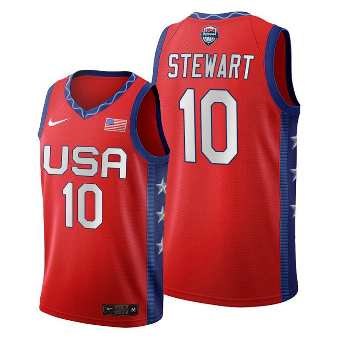 WOMEN USA National Team #10 Breanna Stewart Red 2020 Tokyo Olympics Jersey WOMEN USA National Team #10 Breanna Stewart Red 2020 Tokyo Olympics Jersey