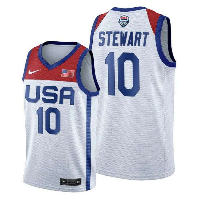 WOMEN USA National Team #10 Breanna Stewart White 2020 Tokyo Olympics Jersey WOMEN USA National Team #10 Breanna Stewart White 2020 Tokyo Olympics Jersey