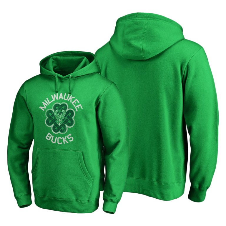 Milwaukee Bucks St. Patrick's Day Pullover Hoodie - Green Milwaukee Bucks St. Patrick's Day Pullover Hoodie - Green