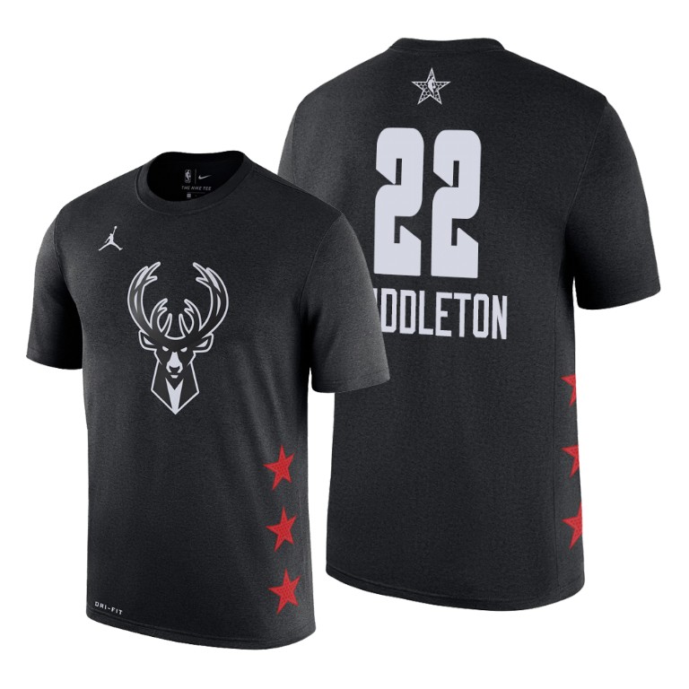 Milwaukee Bucks Khris Middleton 2019 All-Star Game Name & Number Black T-Shirt