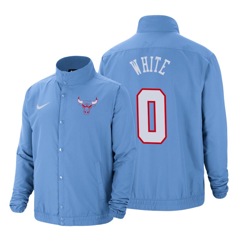 Chicago Bulls #0 Coby White City DNA Jacket - Blue Chicago Bulls #0 Coby White City DNA Jacket - Blue