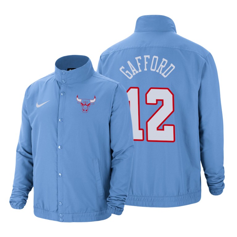 Chicago Bulls #12 Daniel Gafford City DNA Jacket - Blue Chicago Bulls #12 Daniel Gafford City DNA Jacket - Blue