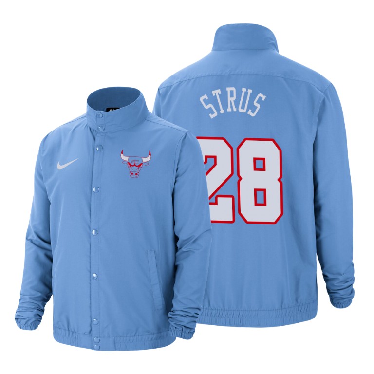 Chicago Bulls #28 Max Strus City DNA Jacket - Blue Chicago Bulls #28 Max Strus City DNA Jacket - Blue