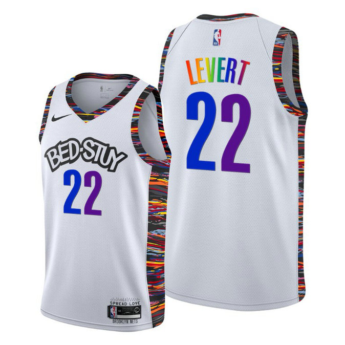 Caris LeVert Brooklyn Nets LGBTQ Pride Night 2020 City White Jersey Caris LeVert Brooklyn Nets LGBTQ Pride Night 2020 City White Jersey