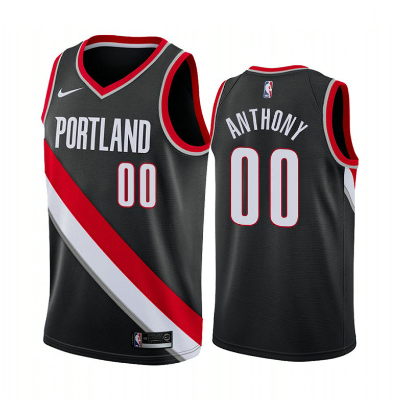 Portland Trail Blazers Carmelo Anthony Black 2019-20 Icon Edition Jersey