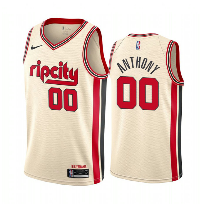 Carmelo Anthony Portland Trail Blazers #00 Cream 2019-20 City Jersey