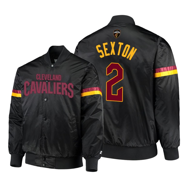 Cleveland Cavaliers #2 Collin Sexton The Champ Varsity Satin Black Jacket Cleveland Cavaliers #2 Collin Sexton The Champ Varsity Satin Black Jacket