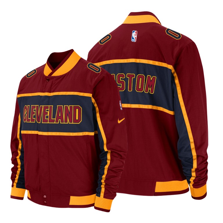Cleveland Cavaliers #00 Custom Courtside Icon Jacket - Maroon