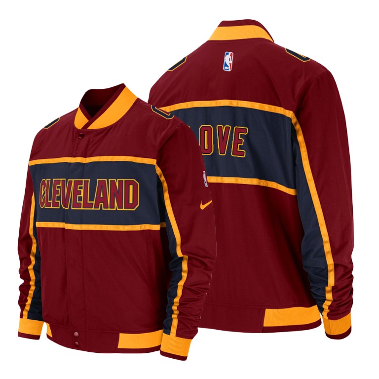 Cleveland Cavaliers #0 Kevin Love Courtside Icon Jacket - Maroon