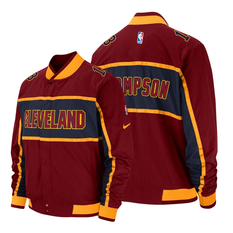 Cleveland Cavaliers #13 Tristan Thompson Courtside Icon Jacket - Maroon