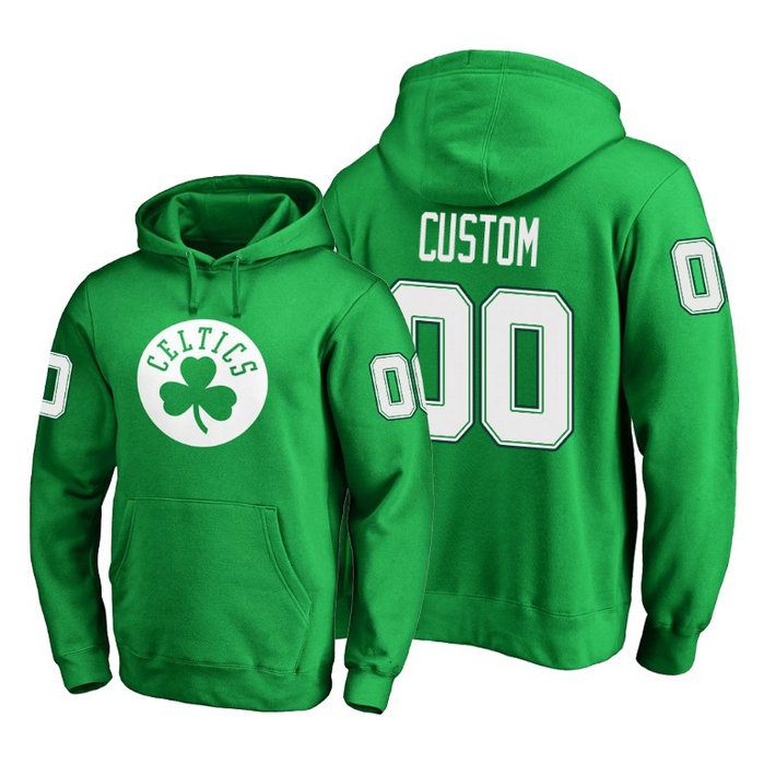 Boston Celtics Custom Green St. Patrick's Day Pullover Hoodie #00