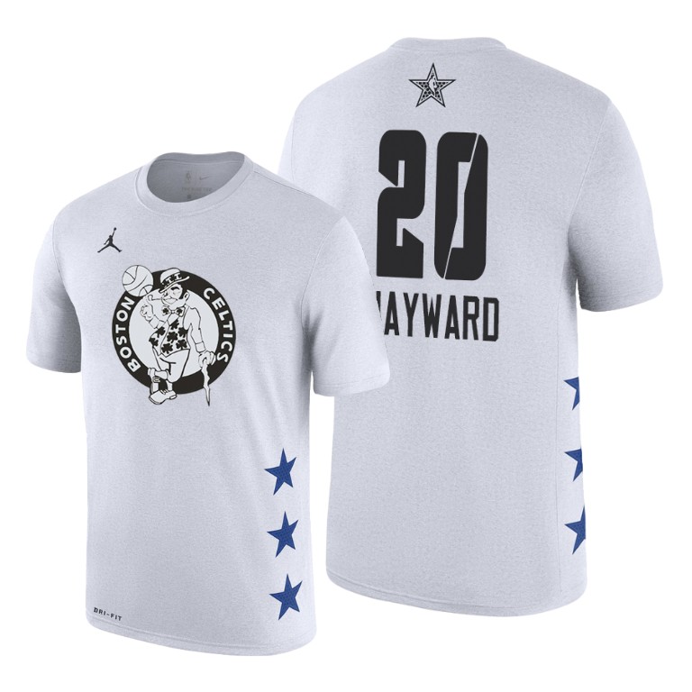 Boston Celtics Gordon Hayward 2019 All-Star Game Name & Number White T-Shirt Boston Celtics Gordon Hayward 2019 All-Star Game Name & Number White T-Shirt