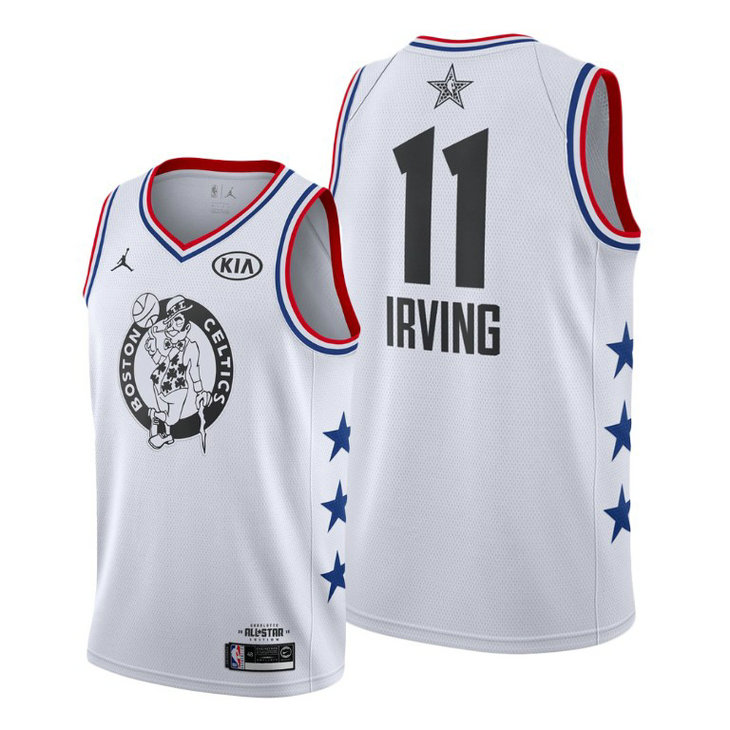 Boston Celtics #11 Kyrie Irving White 2019 All-Star Jersey