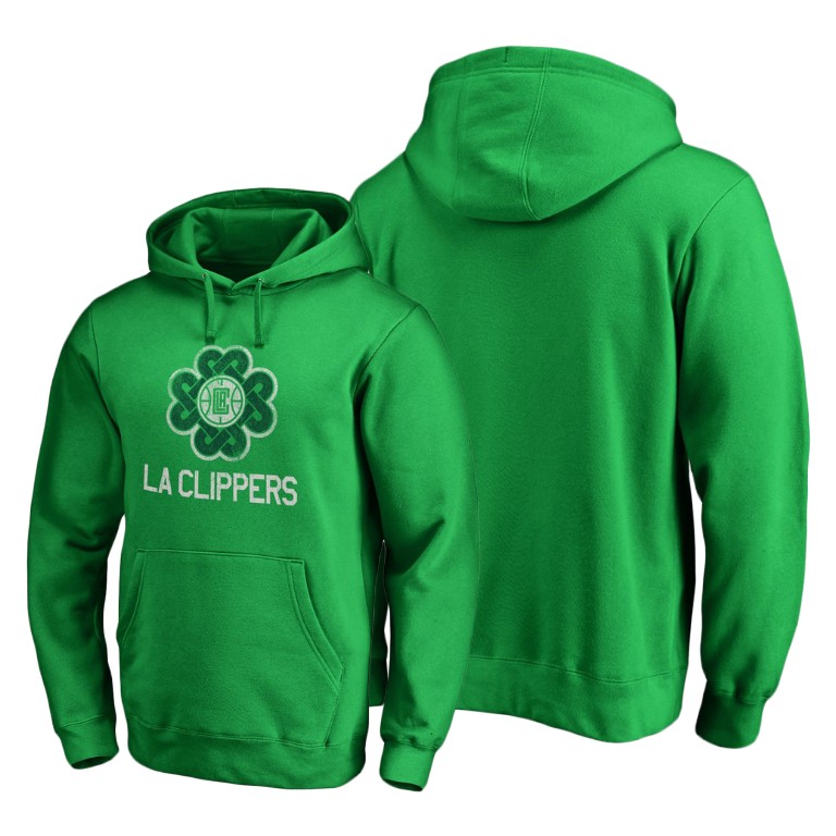 Los Angeles Clippers St. Patrick's Day Pullover Hoodie - Green