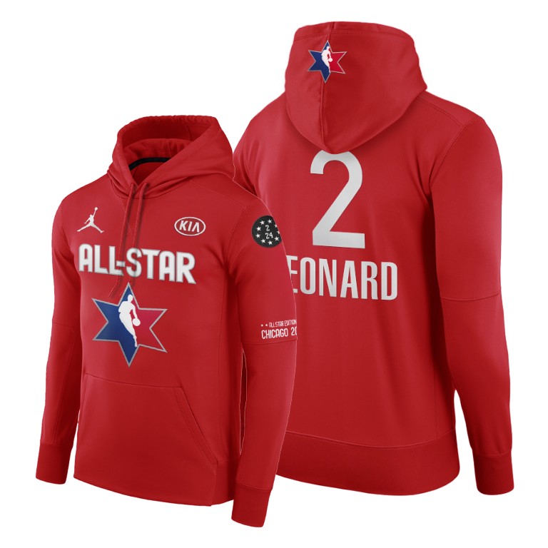 Los Angeles Clippers Kawhi Leonard 2020 NBA All-Star Game Western Conference Red Hoodie