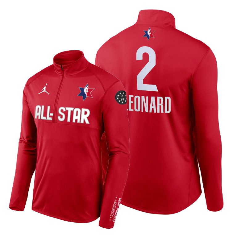 Los Angeles Clippers Kawhi Leonard 2020 NBA All-Star Game Western Conference Red Jacket Los Angeles Clippers Kawhi Leonard 2020 NBA All-Star Game Western Conference Red Jacket