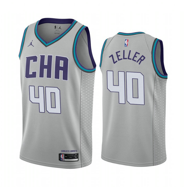 Cody Zeller Charlotte Hornets #40 Gray 2019-20 City Edition Jersey Cody Zeller Charlotte Hornets #40 Gray 2019-20 City Edition Jersey
