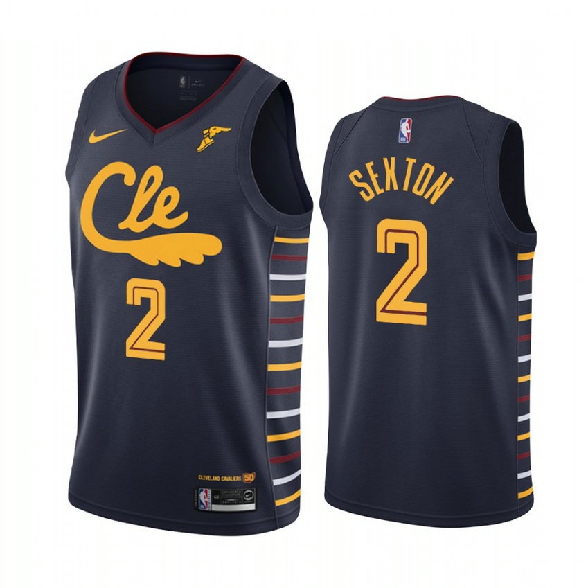Collin Sexton Cleveland Cavaliers #2 Navy 2019-20 City Jersey Collin Sexton Cleveland Cavaliers #2 Navy 2019-20 City Jersey
