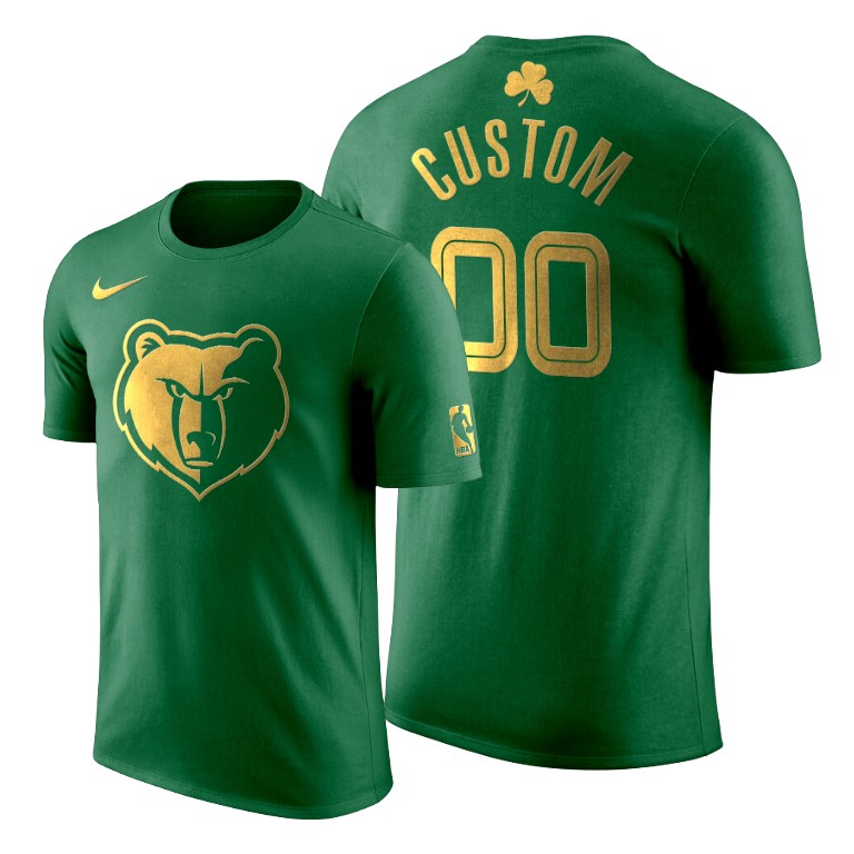 2020 St. Patrick's Day Chicago Bulls Custom #00 Green Golden Limited T-Shirt