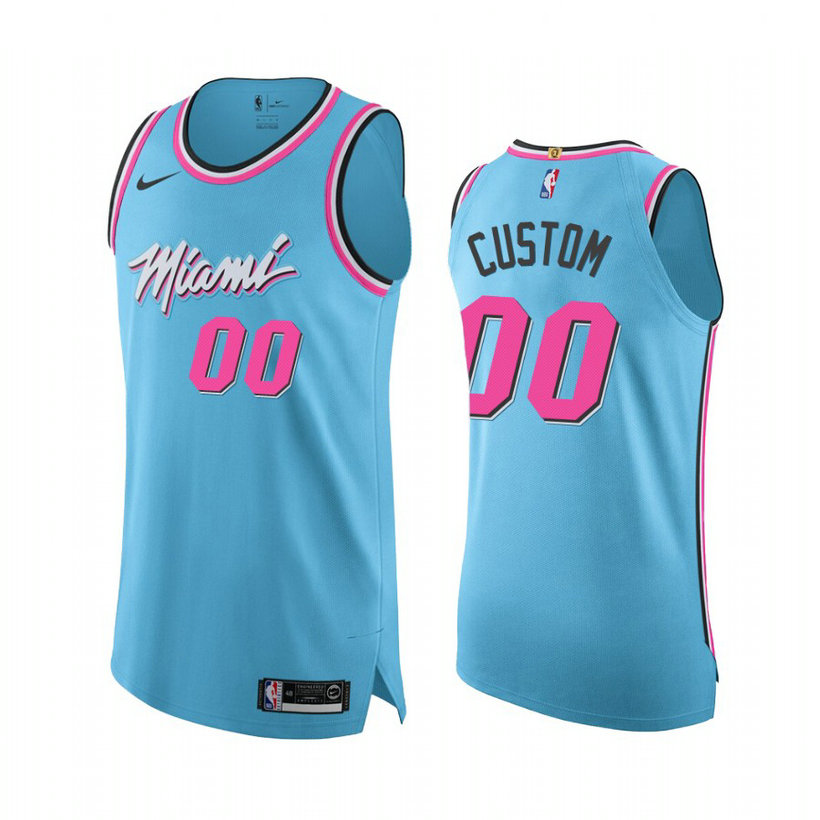 Miami Heat Custom Blue City Edition Jersey With 2023 NBA finals patch 