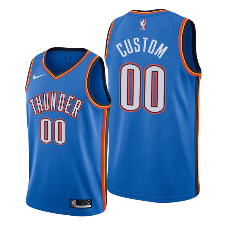 Custom Oklahoma City Thunder #00 2019-20 Icon Jersey