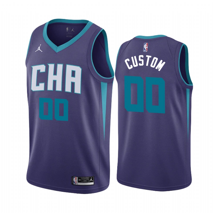 Custom Charlotte Hornets #00 Purple 2019-20 Statement Edition Jersey Custom Charlotte Hornets #00 Purple 2019-20 Statement Edition Jersey