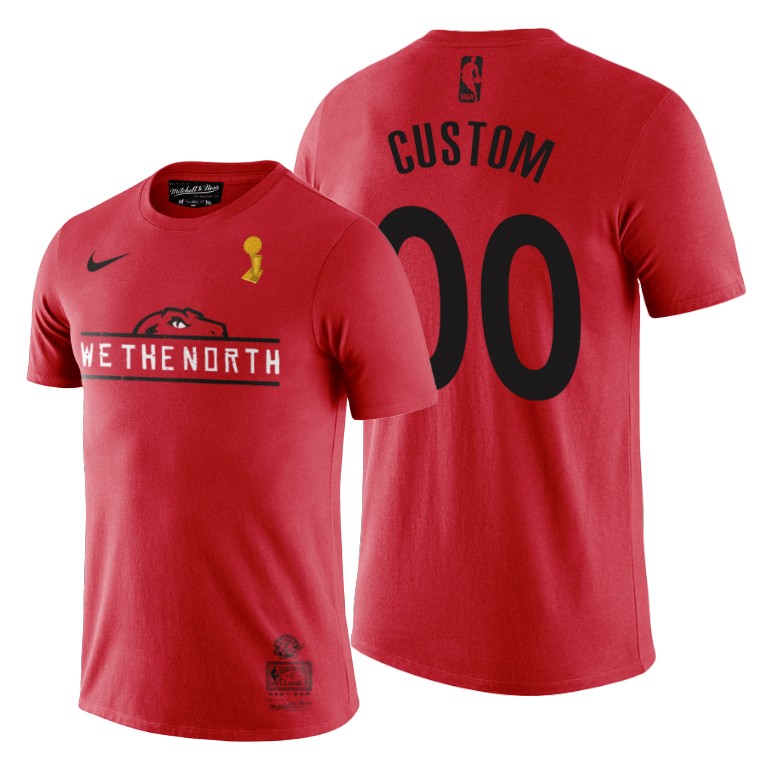 Toronto Raptors #00 Custom 2019 NBA Champions Red Retro Logo T-Shirt Toronto Raptors #00 Custom 2019 NBA Champions Red Retro Logo T-Shirt