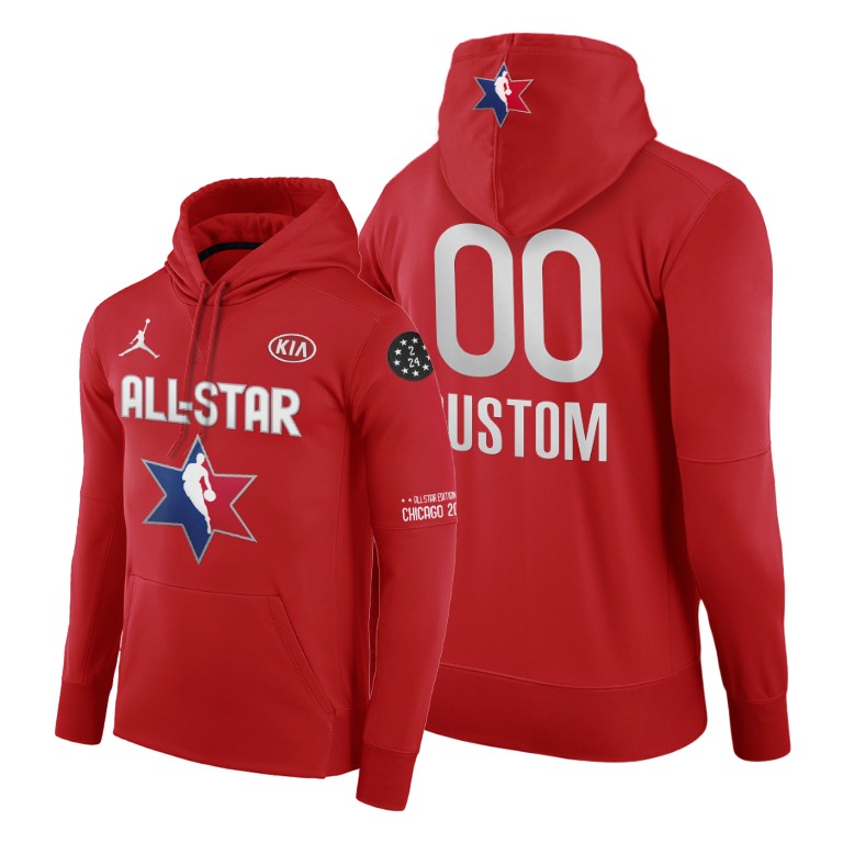 Custom 2020 NBA All-Star Game Western Conference Hoodie - Red Custom 2020 NBA All-Star Game Western Conference Hoodie - Red