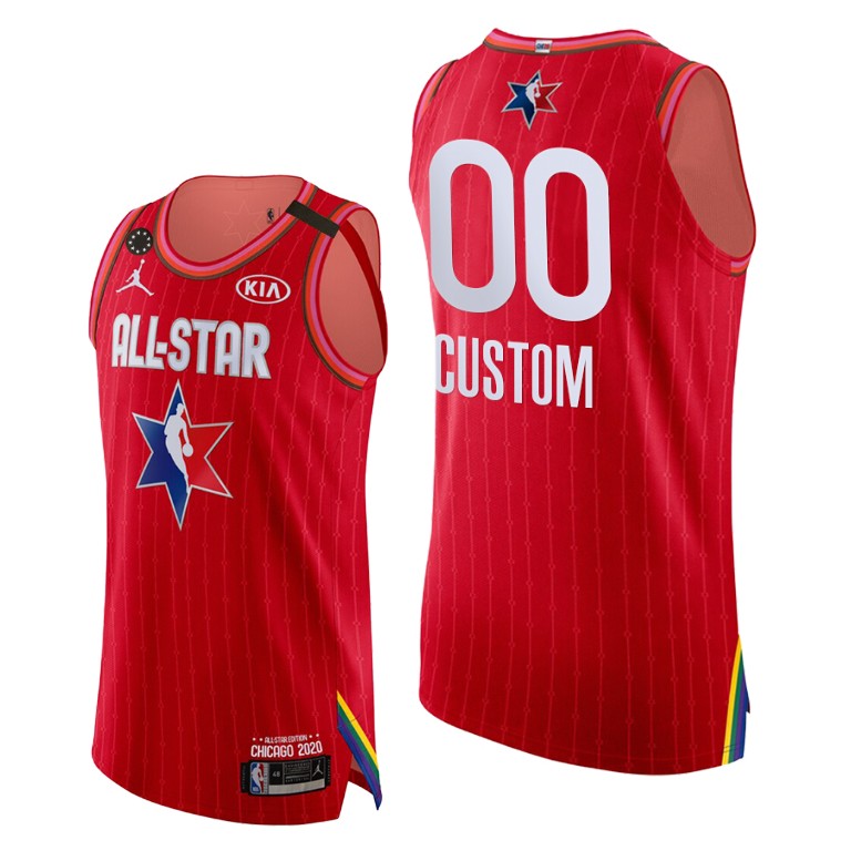 All Star #00 Custom Red 2020 NBA All-Star Game Authentic Jersey All Star #00 Custom Red 2020 NBA All-Star Game Authentic Jersey