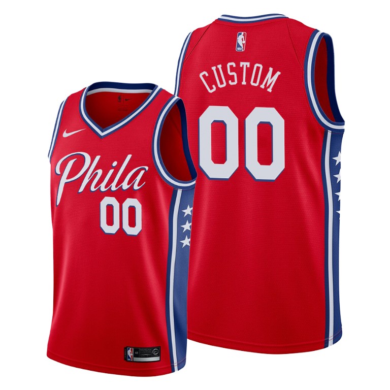Custom Philadelphia 76ers #00 2019-20 Statement Edition Jersey Custom Philadelphia 76ers #00 2019-20 Statement Edition Jersey