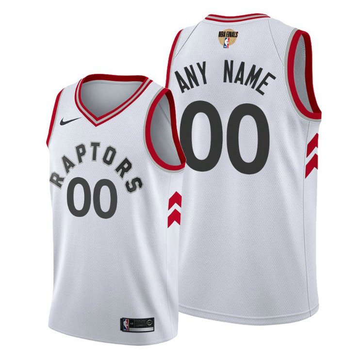 Toronto Raptors Custom White 2019 NBA Finals Association Jersey Toronto Raptors Custom White 2019 NBA Finals Association Jersey