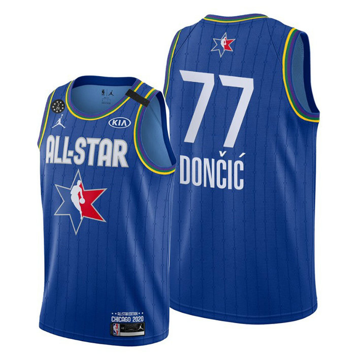 Dallas Mavericks #77 Luka Doncic Blue 2020 NBA All-Star Game Western Conference Jersey